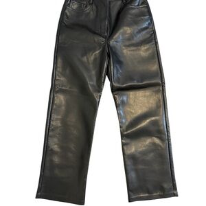 Aritzia Wilfred Black Leather Pants